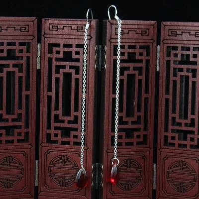 ; сетчатая ткань; китайское платье-бай Цянь элегантный костюм феи hanfu для женщин выставка фотографии hanfu цветок для костюмированной вечеринки Восточный Костюм - Цвет: eardrop2