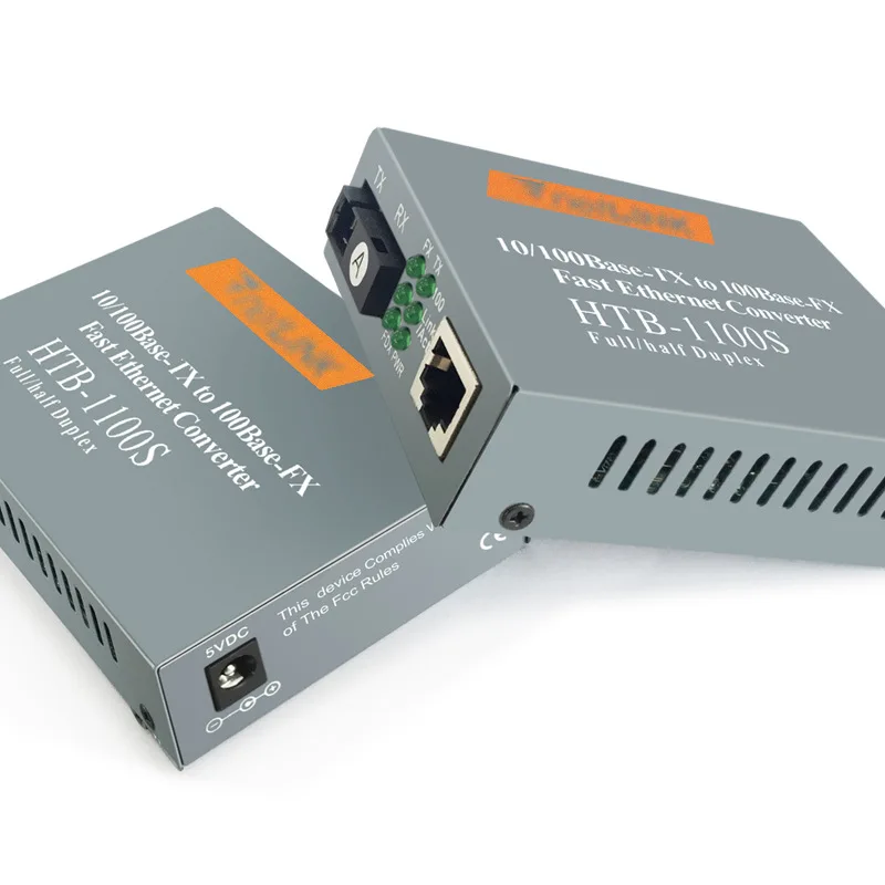 NetLINK HTB-1100S A/B Optical Media Converter 25KM SC Port RJ45 Adaptive 10/100Mbps Single-Mode Single Fiber WDM