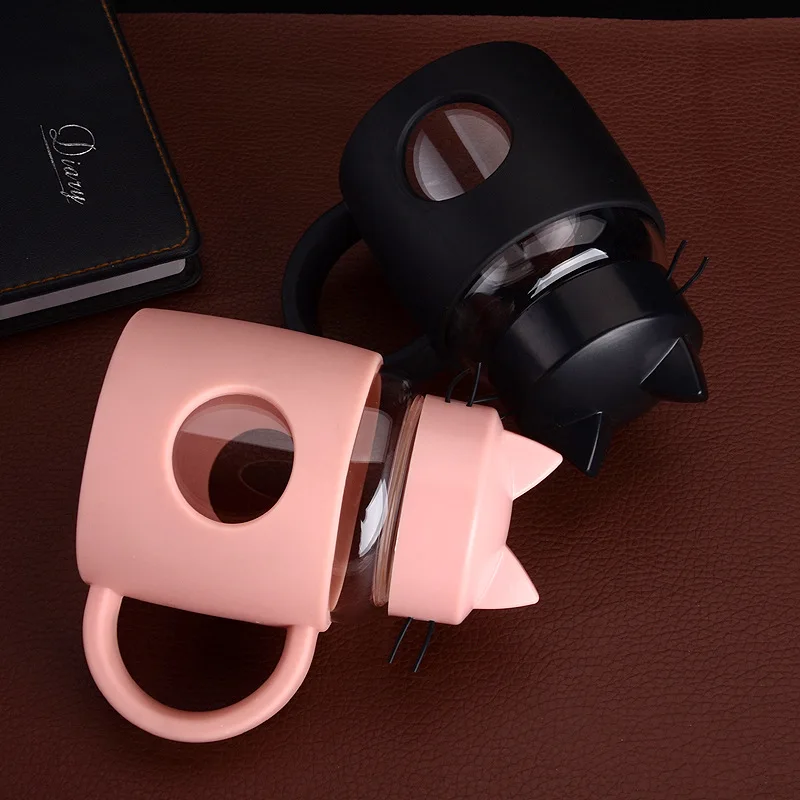 AIWILL стеклянная бутылка для воды мультяшный боросиликатный стеклянный стакан