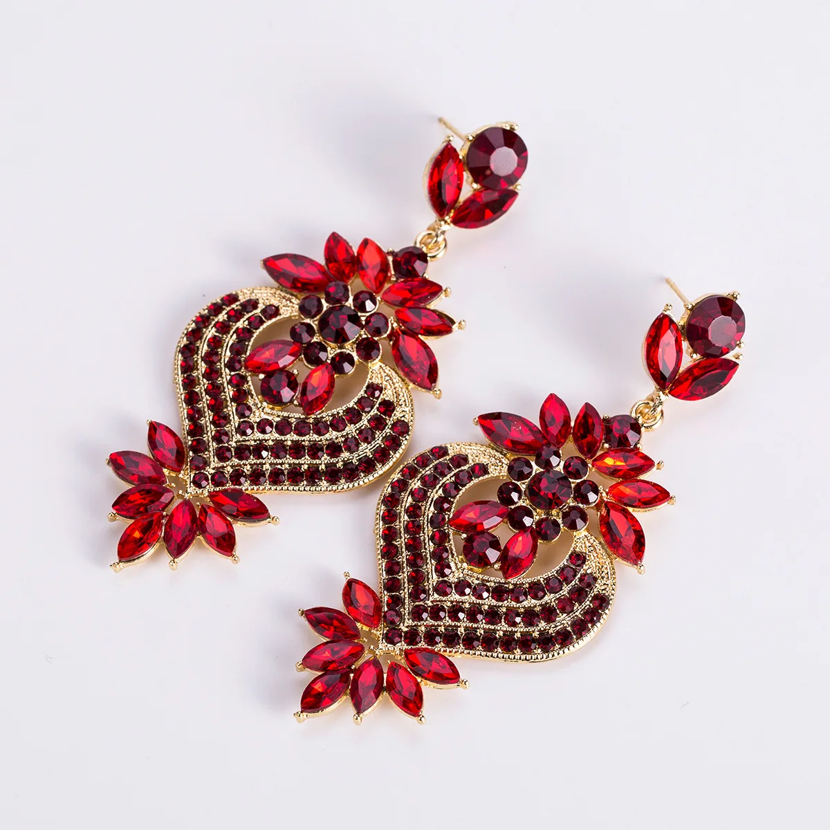 Роскошный цветок многоцветный свадебные Висячие серьги для женщин Свадебные с