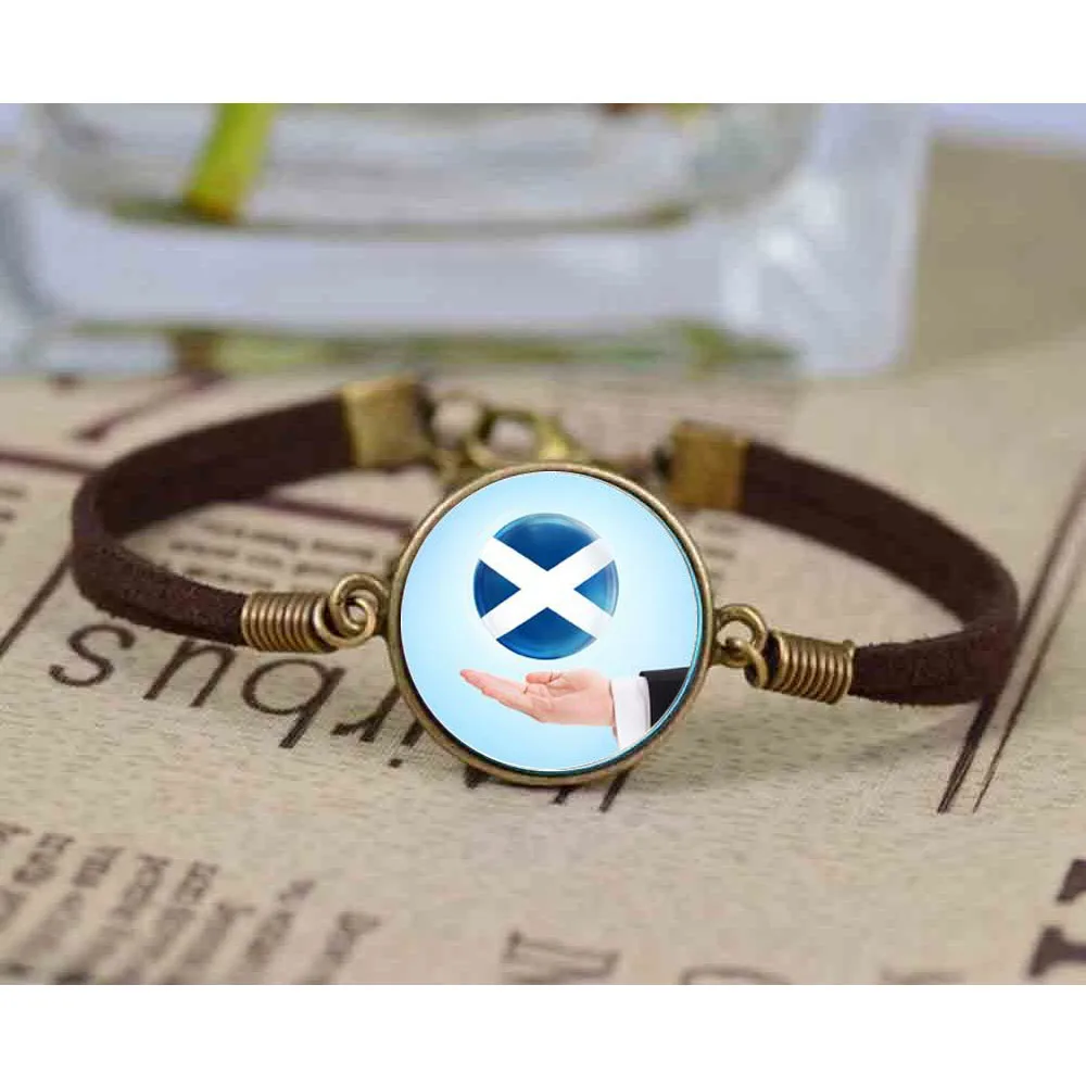 

San Marino/Slovakia Flag Badge bracelet Slovenia/Scotland/Ukraine Badges Glass Dome bracelet DIY Accessory Women Gift