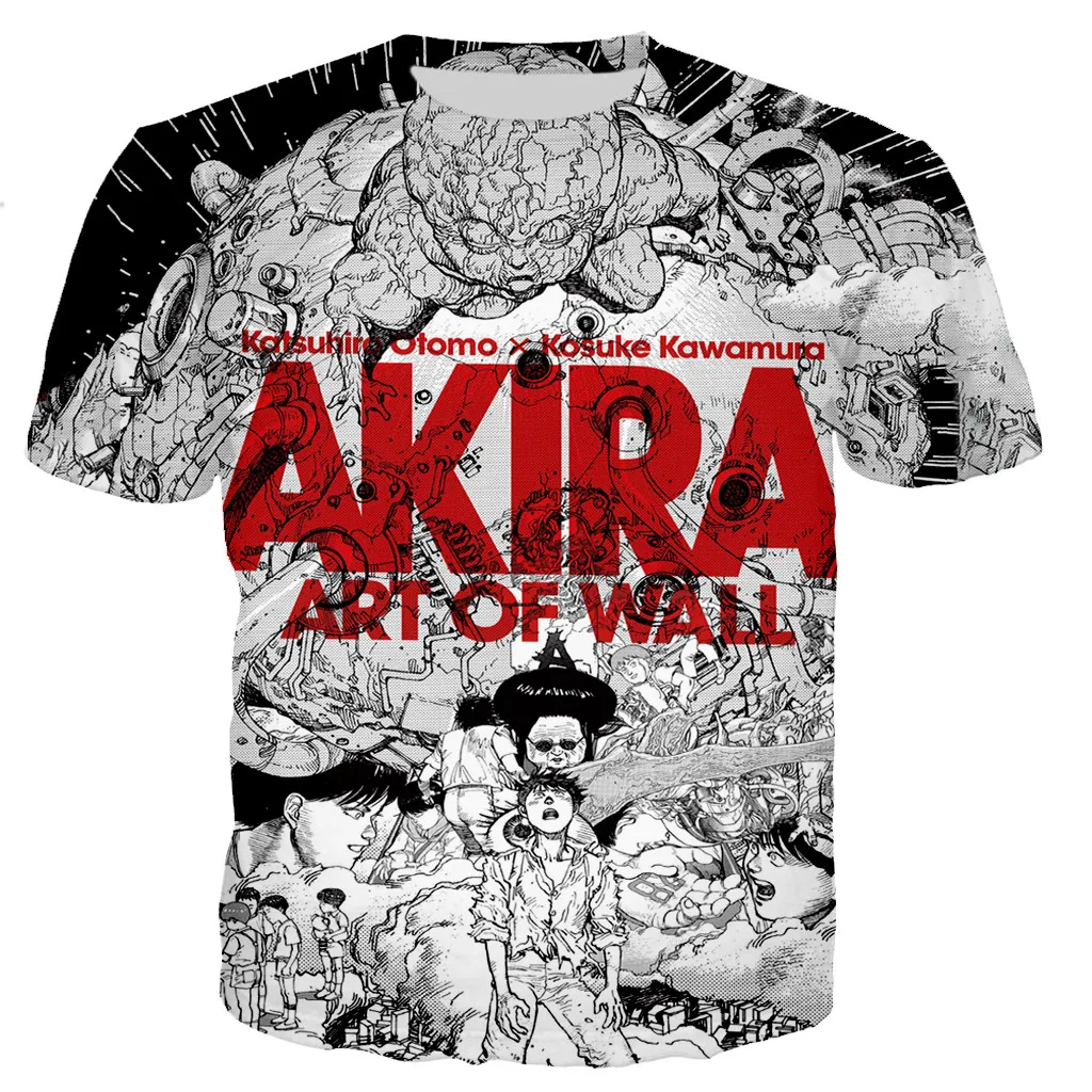 Akira Printed T Shirt Men/women 2021 Summer Fashion 3D Akira Printed T-shirt Casual Harajuku Style Tshirt Streetwear Tops