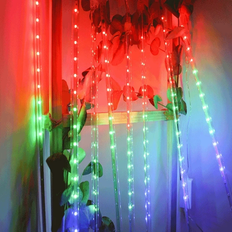 

Christmas LED Meteor Shower Garland Decoration Lights for Holiday Strip Light Outdoor Home Eave Tree Waterproof Fairy Lights