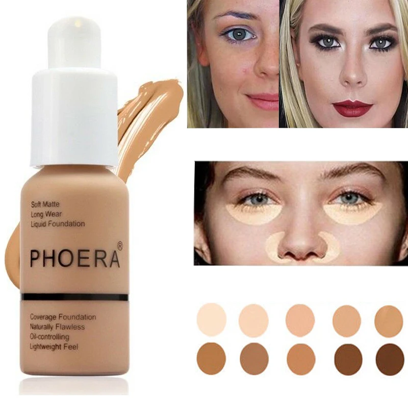 Жидкая основа для макияжа 30 мл матовая долговечная водостойкая питательная