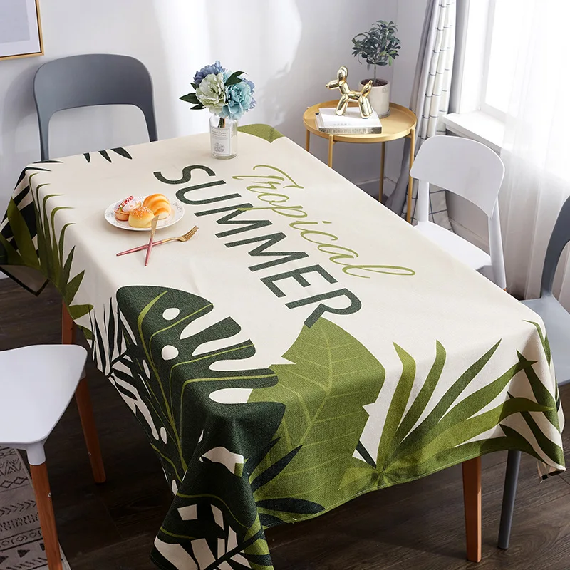Водонепроницаемый скатерти хлопок прямоугольной скатерть белая крышка вечерние