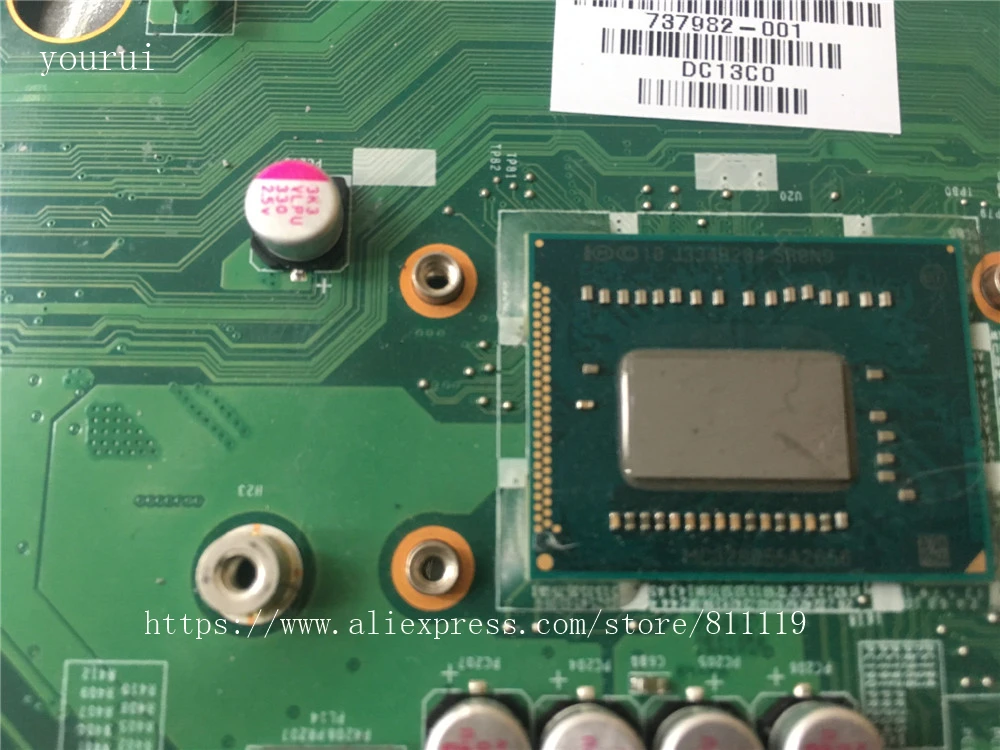 Yourui оригинал для материнская плата HP 15-N 737982-001 737982-501 DA0U81MB6C0 с I3-3217u полностью