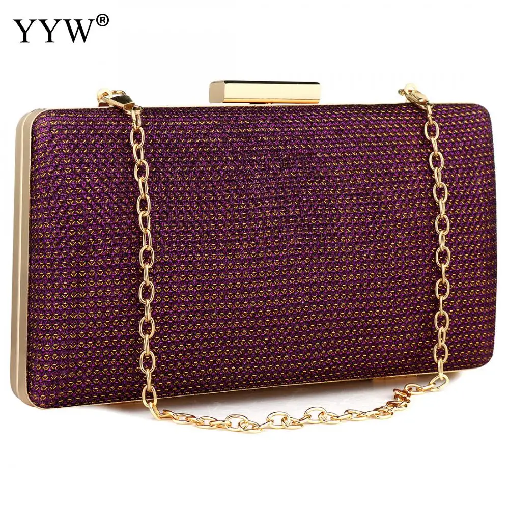 Женский вечерний клатч из ПУ кожи с золотой цепочкой | Багаж и сумки