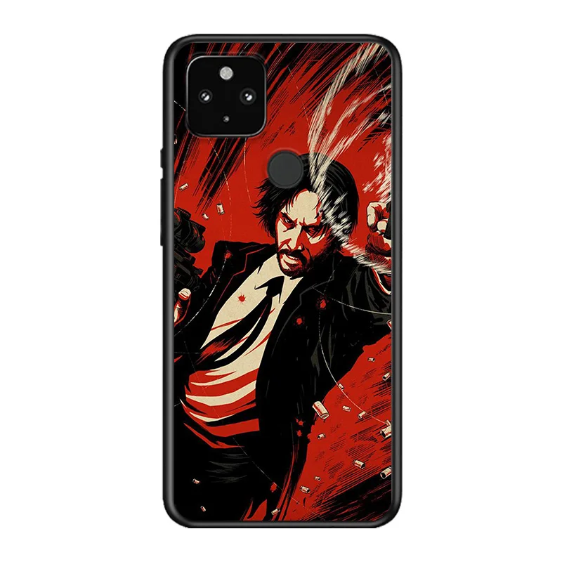 

Fashion John Wick Soft TPU Silicone Black Cover For Google Pixel 5 4A 5G 4 XL Phone Case