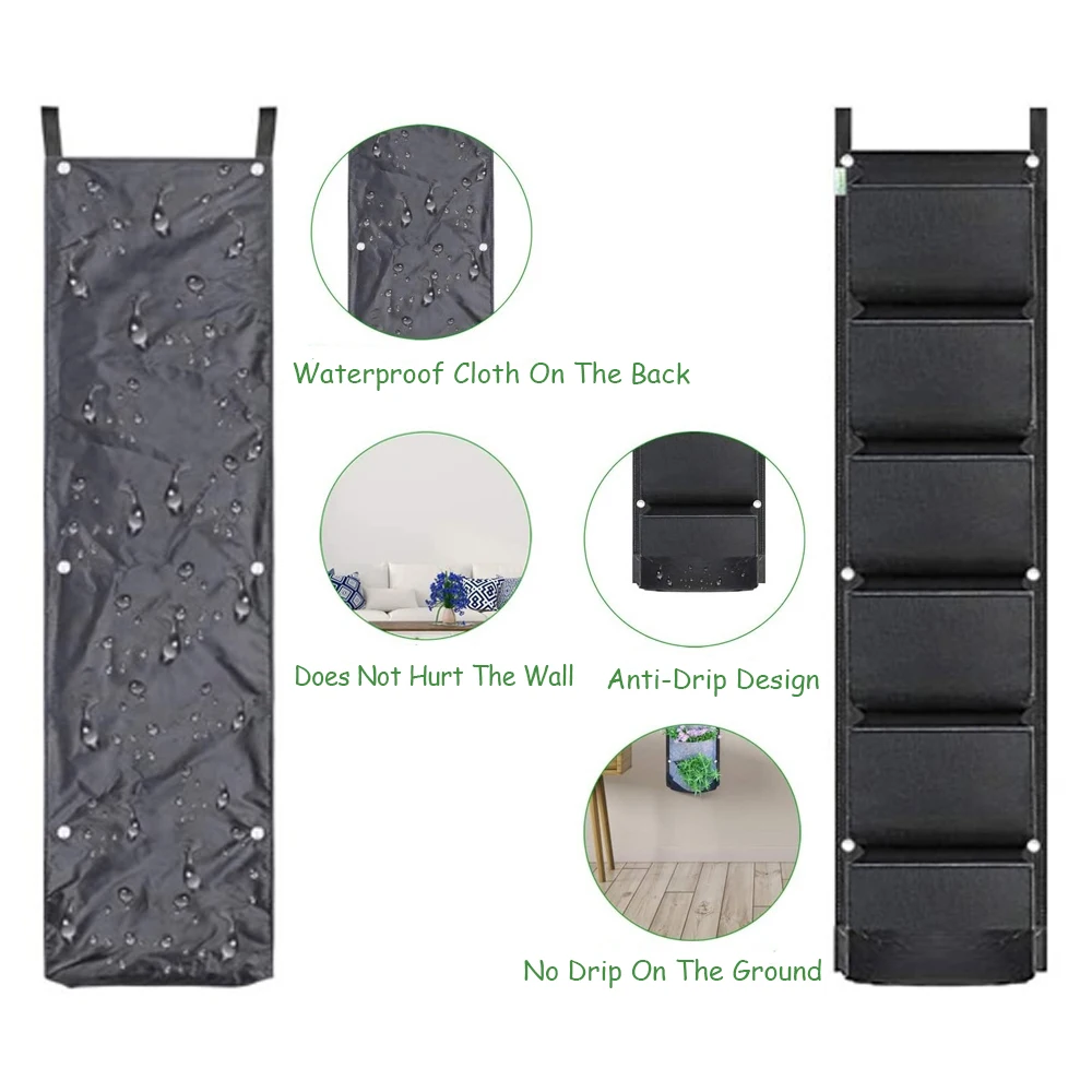 6 карманов лучшая сумка для выращивания растений большое пространство