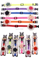 100 pcslot pet wedding flower collars princess cat dog necklace collar puppy style pet grooming marry party christmas