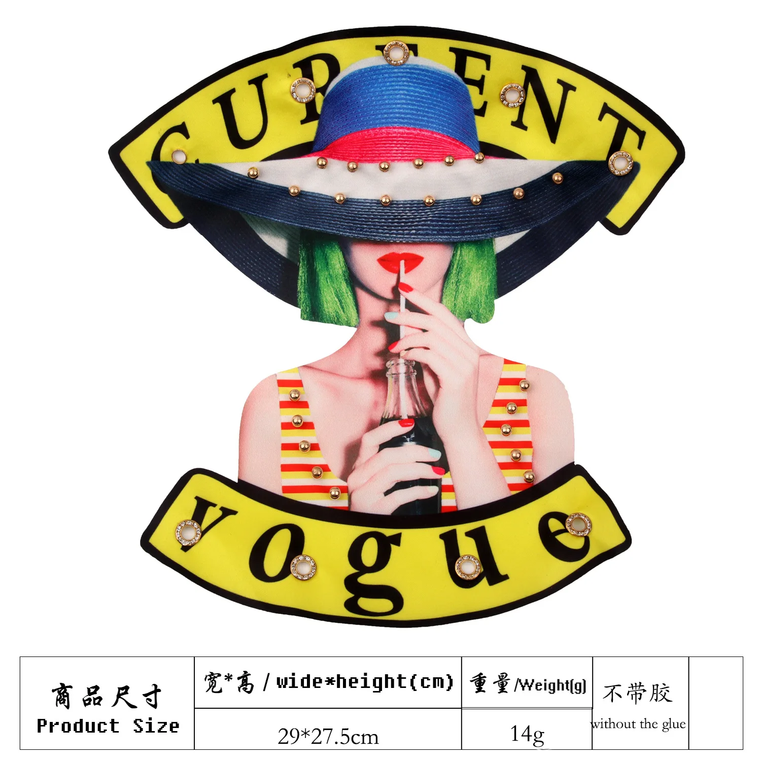 

Cartoon printing nail bead letter girl large cloth embroidery cloth patch clothing accessories bag decoration