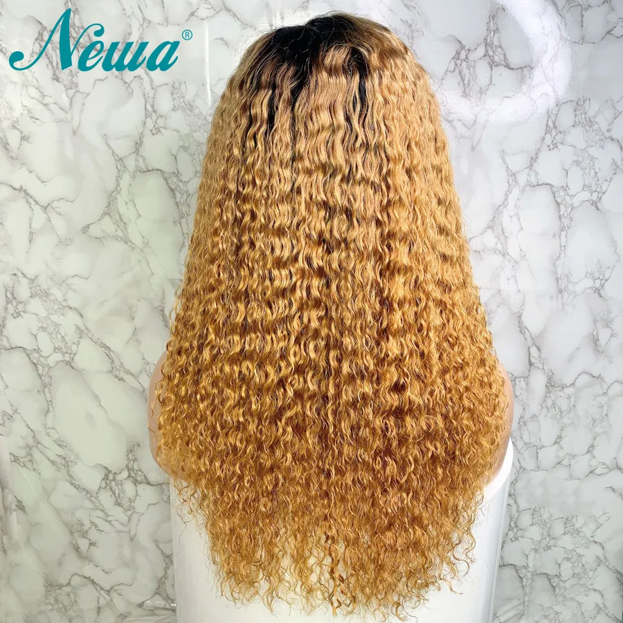 Парики Newa женские кудрявые из натуральных волос 13 х6 на сетке 8 24 дюйма Pro.Radio Remy Ombre