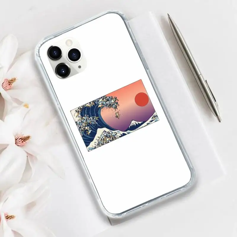 

Hokusai The Great Wave Phone Case Transparent for iPhone 11 12 mini pro XS MAX 8 7 6 6S Plus X 5S SE 2020 XR