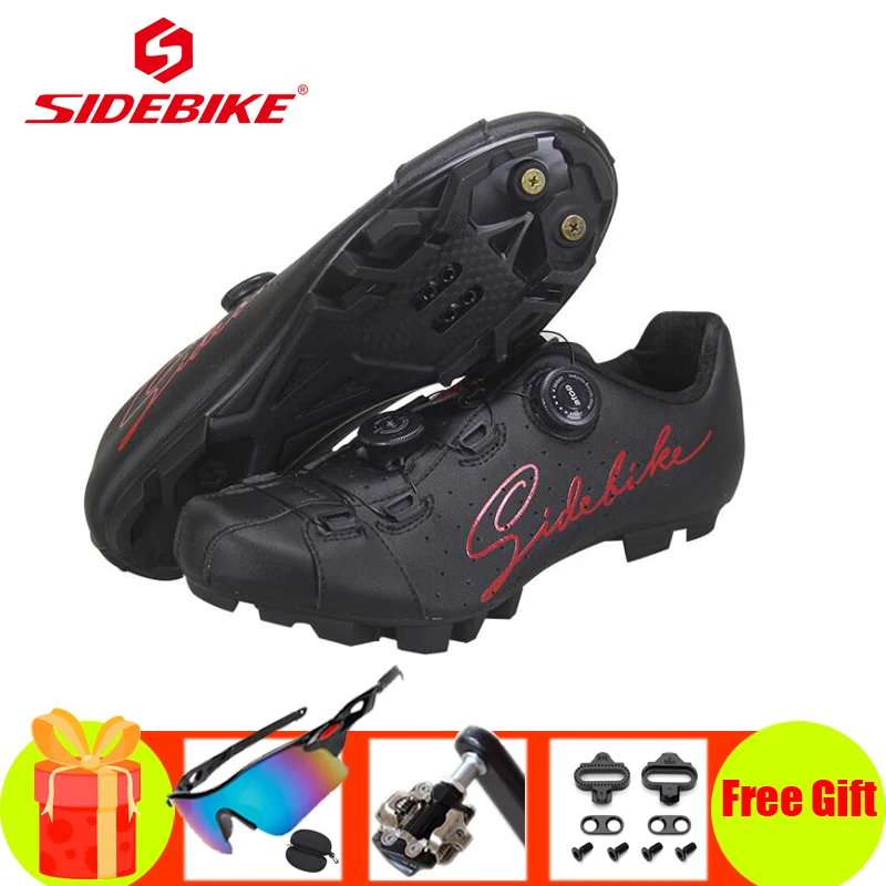 

SIDEBIKE MTB Cycling Shoes Add SPD Pedals Sapatilha Ciclismo Men Women Non-slip Self-locking Breathable Riding Bicycle Sneakers