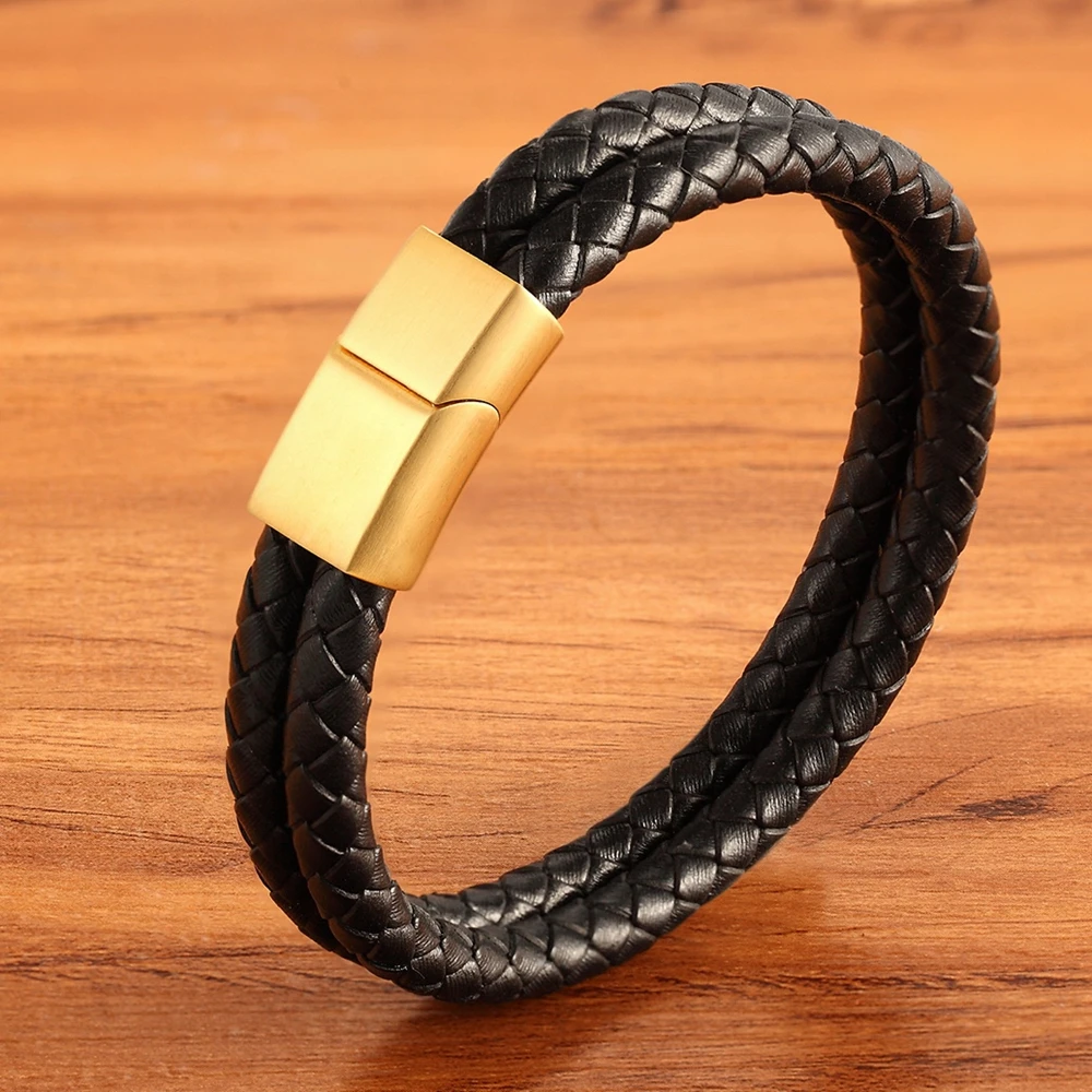 Классический дизайн античный черный плетеный браслет индивидуальный подарок