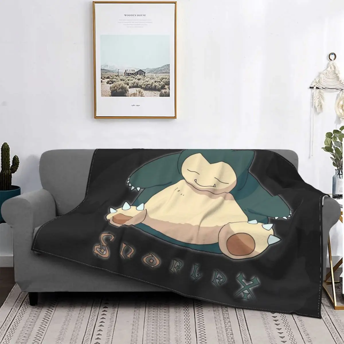 

Snorlax Cute Blankets Coral Fleece Plush Printed Anmie Manga Portable Lightweight Throw Blankets for Bed Outdoor Quilt