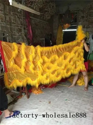 120 ''Китайский народный художественный Лев (просто плащ) костюм талисмана для