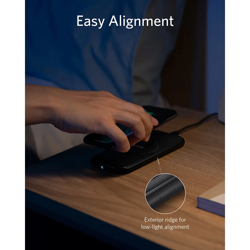 Беспроводное зарядное устройство Anker базовая панель PowerWave Qi-сертификат 7 5 Вт для