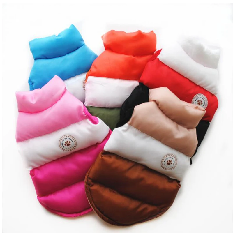 

Одежда для собак, пальто на пуговицах спереди, теплая ветрозащитная куртка-пуховик для собак, для маленьких и средних щенков, френч-брикет