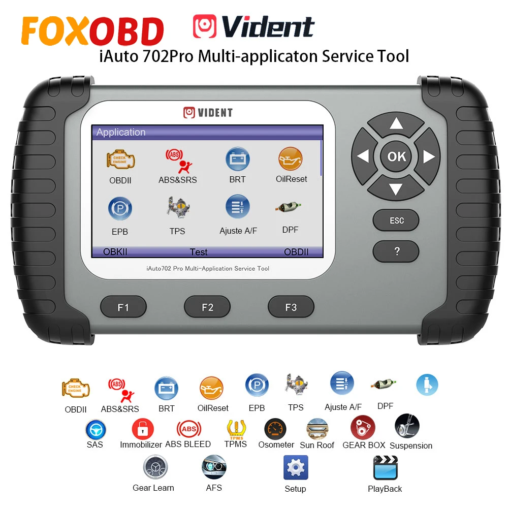 VIDENT iAuto 702Pro мультиаппликаторный Сервис Поддержка ABS/SRS/EPB/DPF обновление до 19 Maintenances