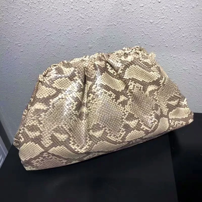 khaki Новинка, женская кожаная сумка, дизайн змеи, высокое качество, Женские Простые пельменты, упаковка, женские сумки с большой вместительностью - Цвет: khaki