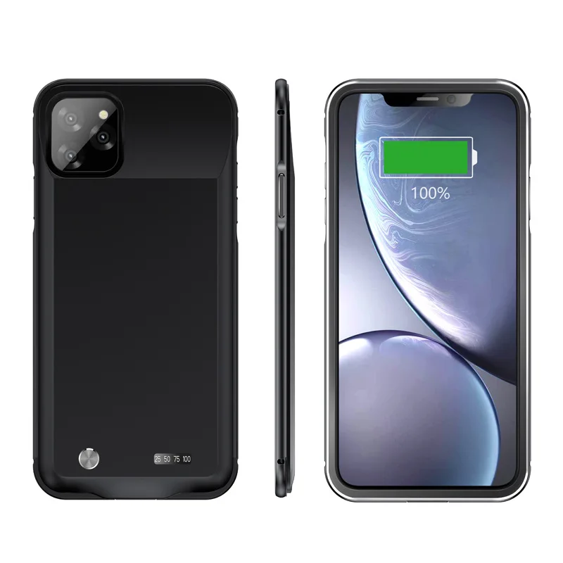 5000 мА/ч чехол с алюминиевой рамкой для зарядного устройства iPhone 11 Pro Max Silm