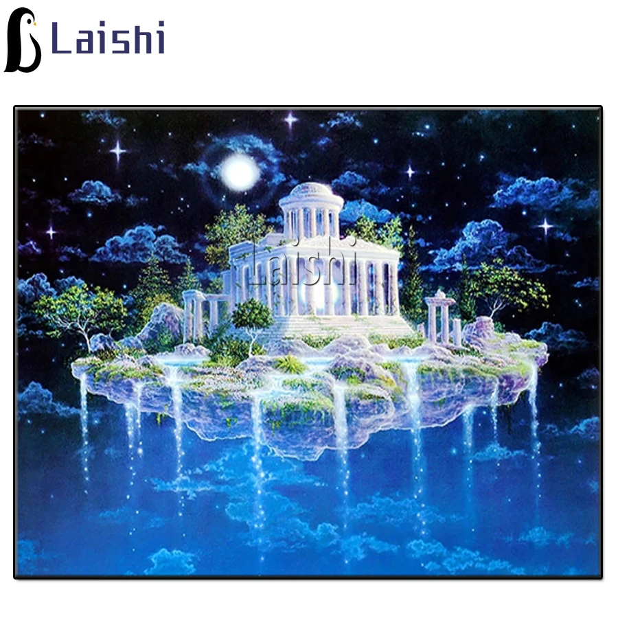 

Алмазная вышивка «сделай сам», Небесный замок, Квадратный Круг, алмазная живопись, Набор для вышивки крестиком, мозаика, детские подарки руч...