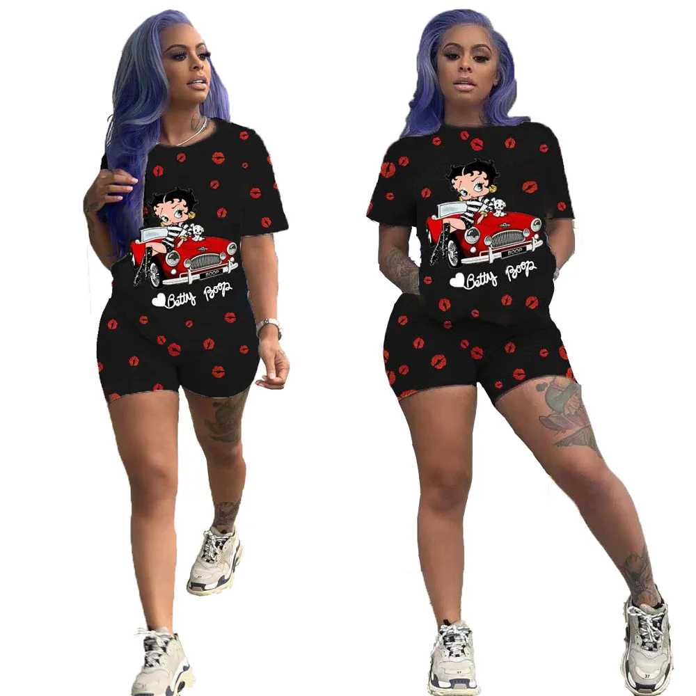 Одежда для отдыха комплект из двух предметов женская футболка байкерские шорты