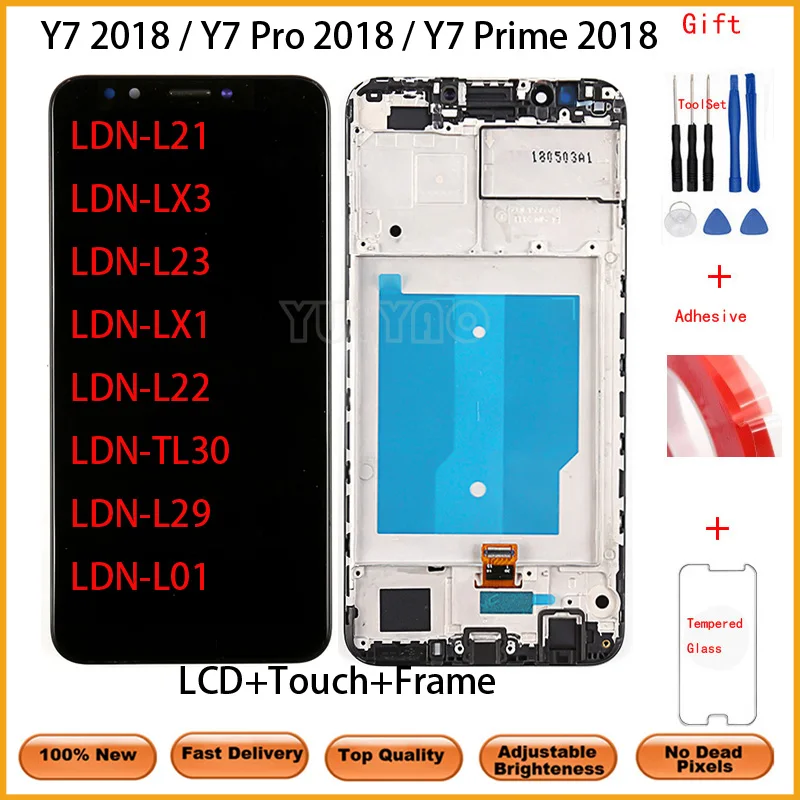 ЖК-дисплей для Huawei Y7 Prime 2018 сменный сенсорный экран Nova 2 Lite дисплей протестирован