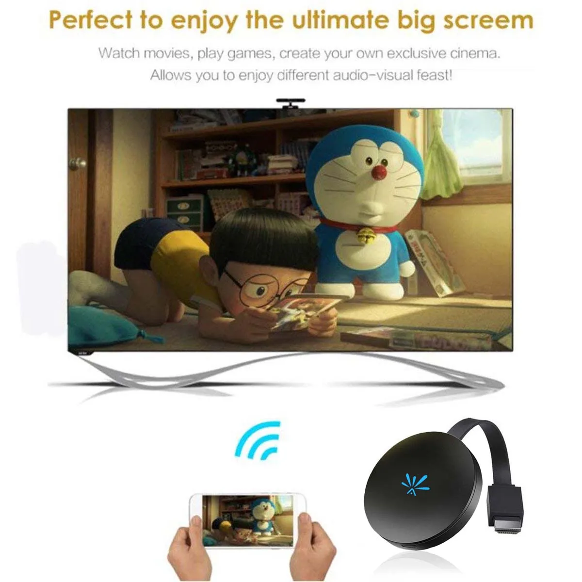 

TV Stick Video WiFi Display Dongle HD Digital Media Video Streamer TV Dongle Receiver 2.4GHz For Chromecast 2 Free Shipping