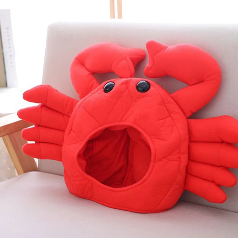 Cpop Crab Funny Headgear Hats for Women Unisex Warm Winter Eye-catching Photo Props Cartoon Animals Concert Accessory |