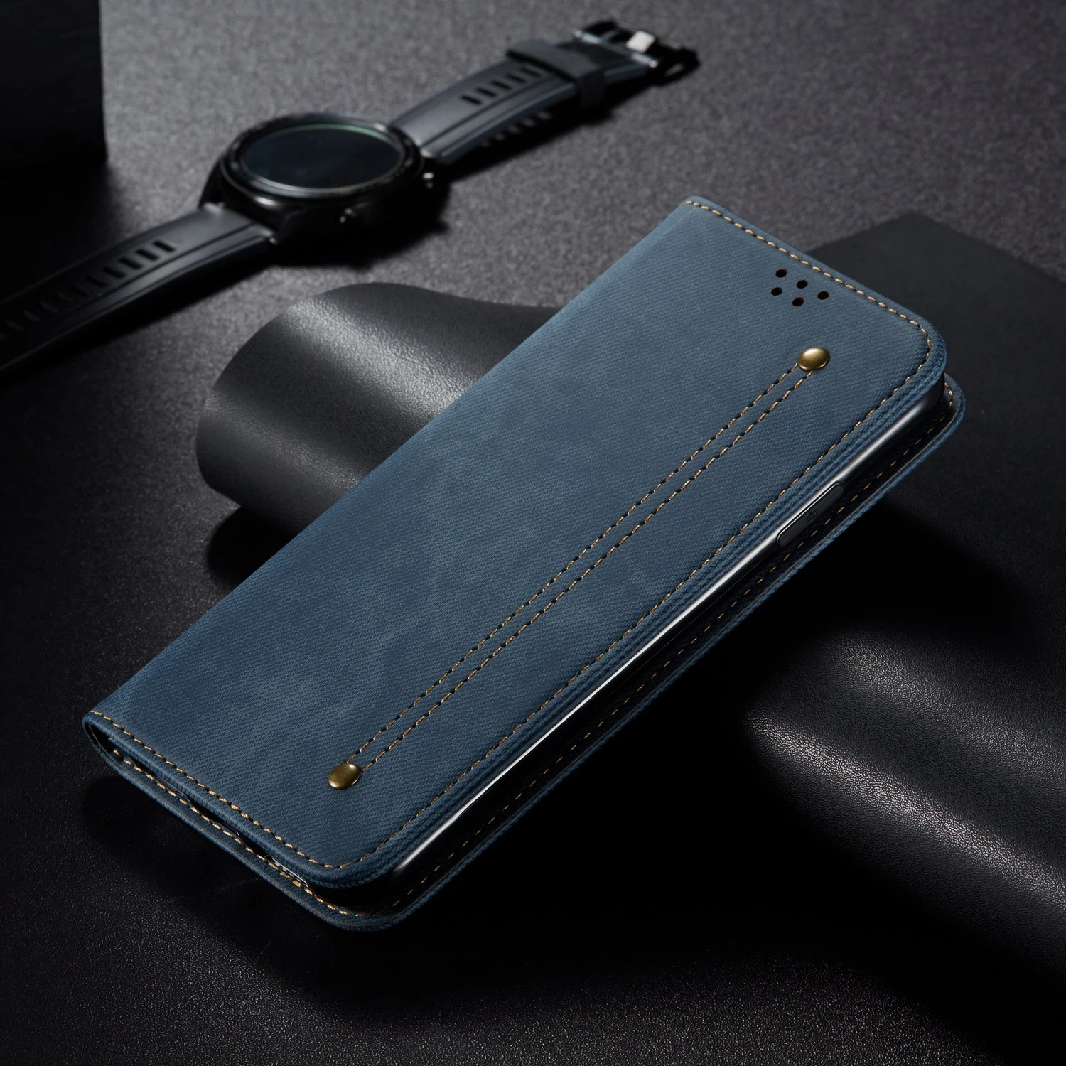 Чехол-книжка в стиле ретро для Xiaomi Redmi 8 Redmi 8A, чехол из джинсовой ткани с подставкой и бумажником, задняя крышка для Redmi 7 7A, Fundas