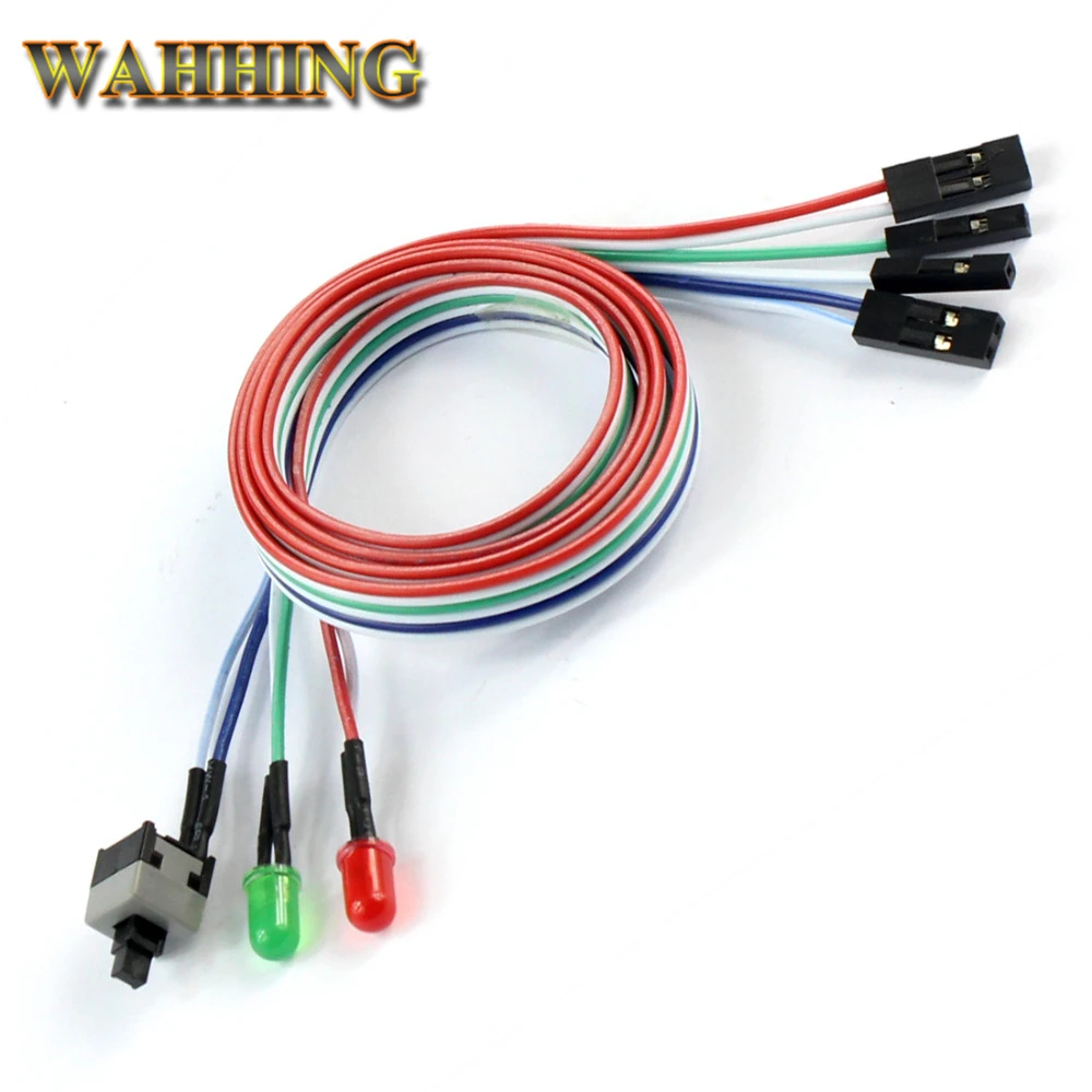 2 шт. настольный компьютер PC чехол Мощность кабель SW переключатель перезапуска