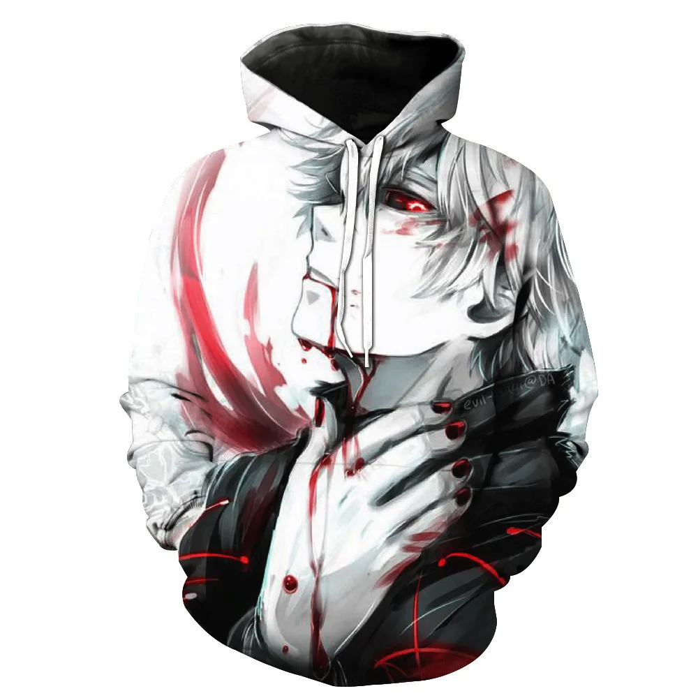 

2020 Anime Clothes Tokyo Ghoul 3d Print Hoodie Sweatshirt Couple Baseball Clothes Japanese Fashion Clothes Oversized Sweatshirt