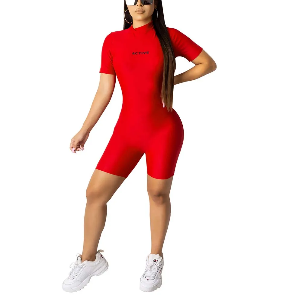 Playsuits and Jumpsuits 2020 Women Summer Romper Pajamas Playsuit Short Overalls Bodysuit Body Suit F0573 Short Sleeve 3 Choices