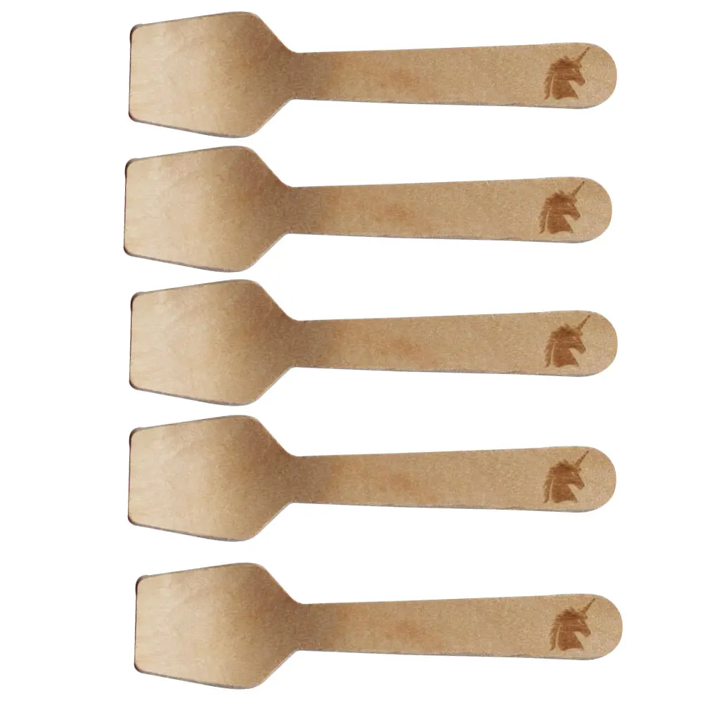 100 шт. Единорог День рождения торт ложки для маленьких девочек мальчик кукла