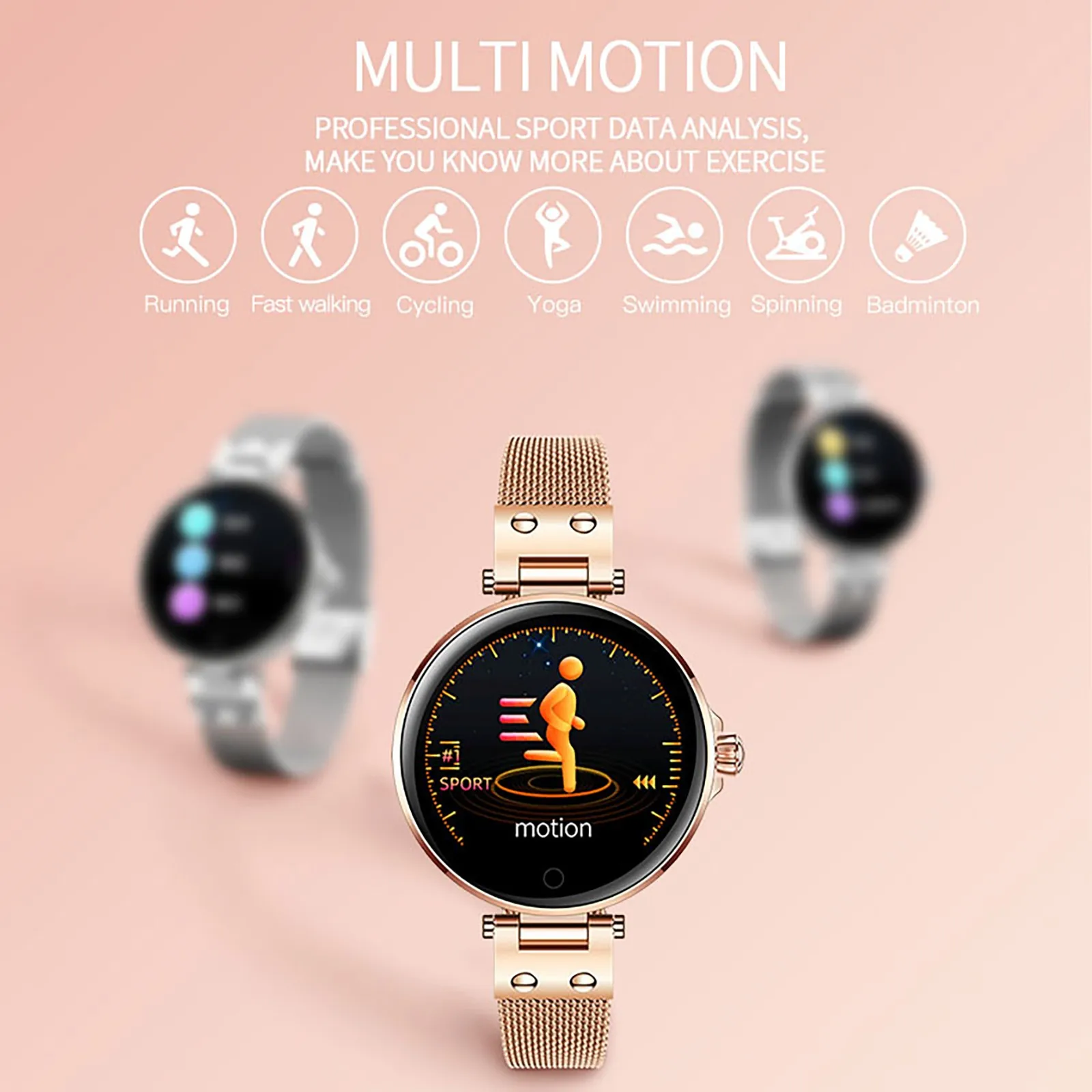 Женские умные часы R6 с измерением температуры тела калорий пульсометром