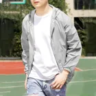 Мужская одежда для защиты от солнца, пальто на весну и лето, однотонное тонкое пальто для защиты от солнца, дышащие ледяные шелковые куртки с капюшоном