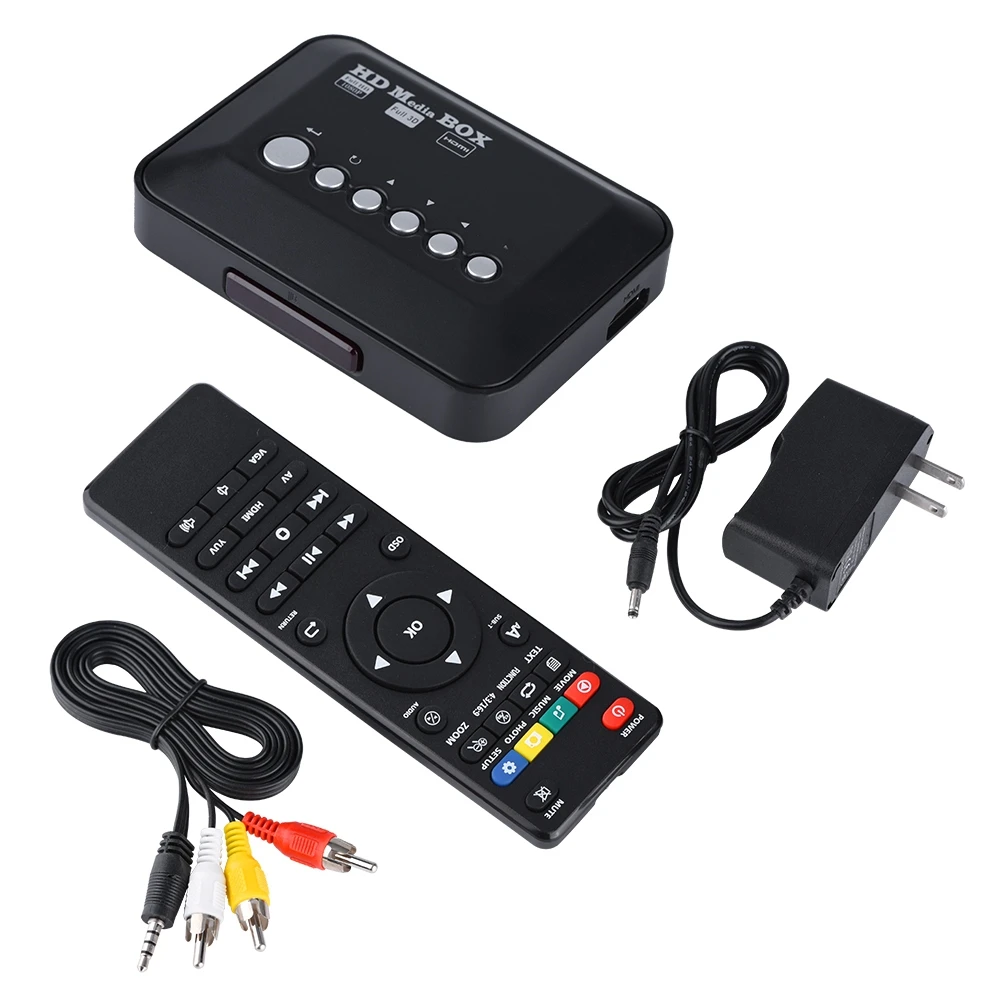 SOONHUA Set Top Box 1080P HD HDMI Audio Video Media Player Boxes With IR Remote Control And Power Adapter | Электроника