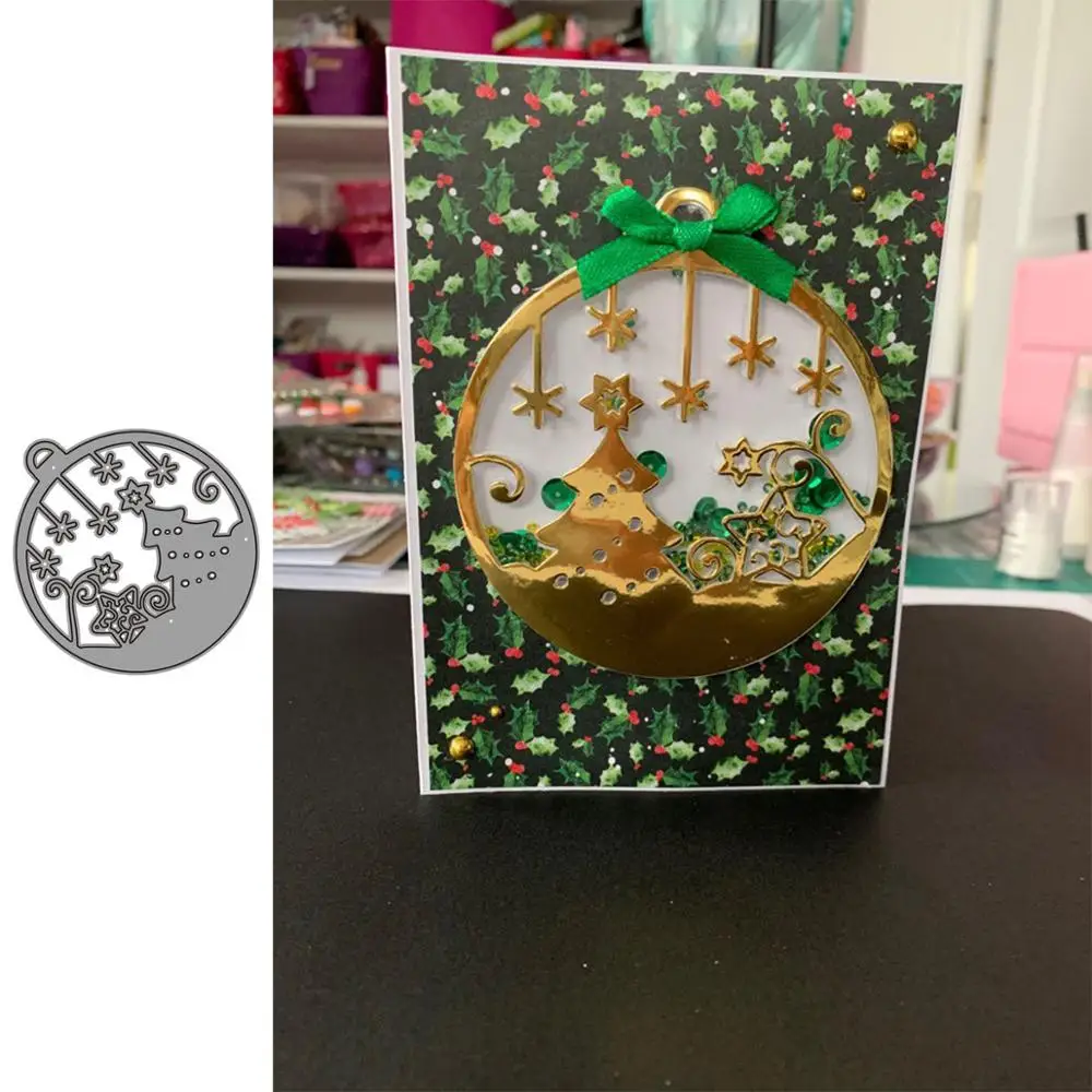 Рождественская елка список Craft Бумажные матрицы Cut для изготовления открыток