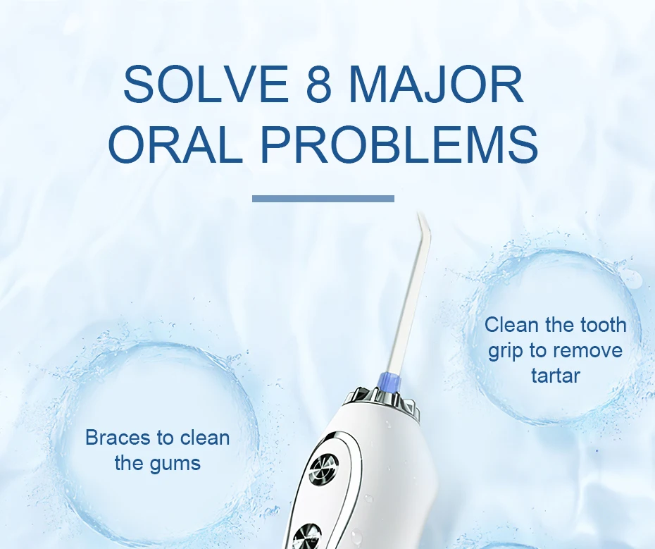 H20floss 5 режимов ирригатор для полости рта портативный водный ирригатор зубная нить USB перезаряжаемая струя воды 300 мл очиститель зубов