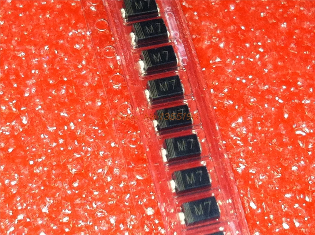 100 шт./лот SMA выпрямительный диод 1N4001 M1 1N4004 M4 1N4007 M7 FR107 RS1M FR207 RS2M HER108 US1M SF18 ES1J SF14 ES1D DO-214AC