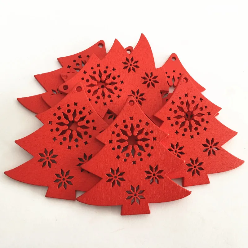 10 шт. белая деревянная елка/олень DIY подвесная подвеска роскошные украшения