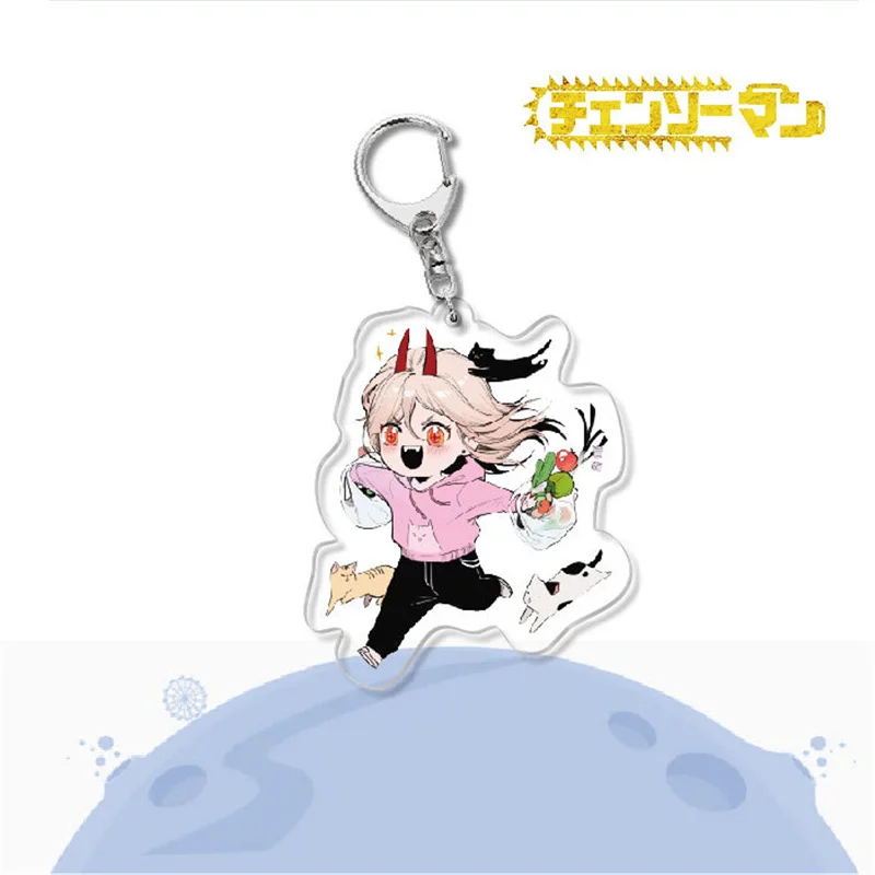 Японская аниме-товары Chainsaw Man косплей Акриловый брелок Милый Дэнджи Макима Пауэр Хаякава Аки Коллекция рисованных персонажей Ключевое кольцо.