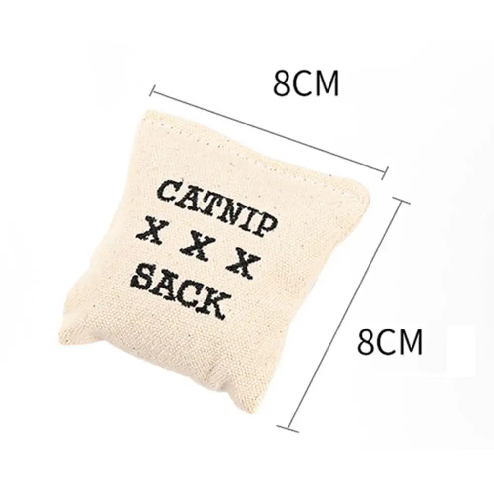

55% Dropshipping!!Pet Cat Kitten Canvas Stuffed Catnip Sachet Bag Pouch Bite-resistant Chew Toy
