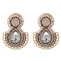 zouchunfu new brincos fashion bohemian stud earrings handmade good quality colorful earrings luxury wedding jewelry for women