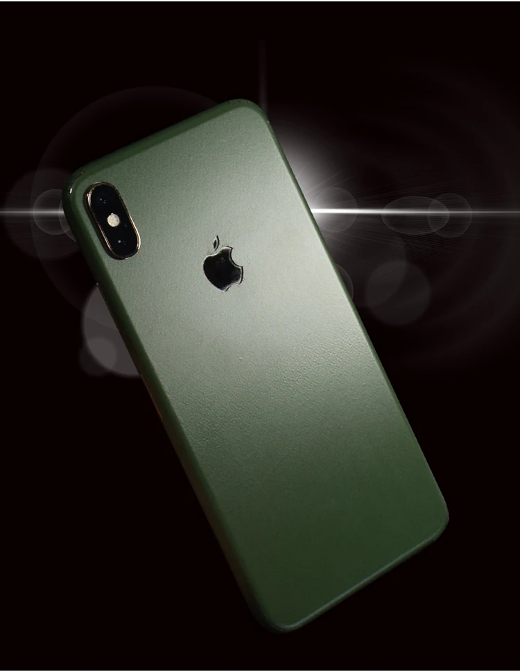 Для iPhone 7P 8Plus XR xs max до 11 темно-зеленая задняя наклейка против отпечатков пальцев матовая устойчивая к царапинам пленка
