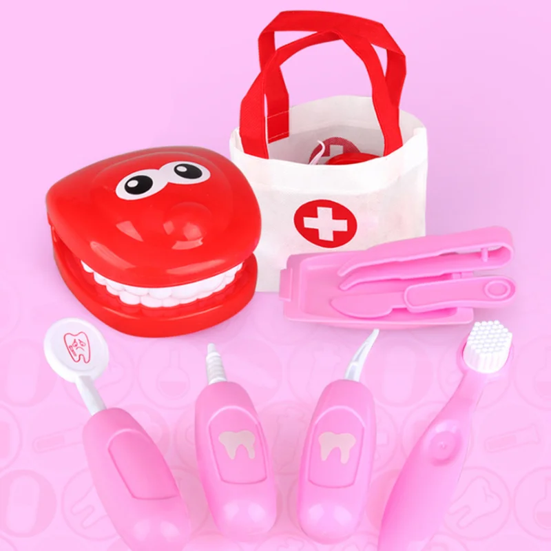 9PCS Red 16 шт. детский игровой Дом головоломка доктор игрушка набор мальчик девочка Моделирование доктор ролевые игры Доктор игра - Цвет: 9PCS Red