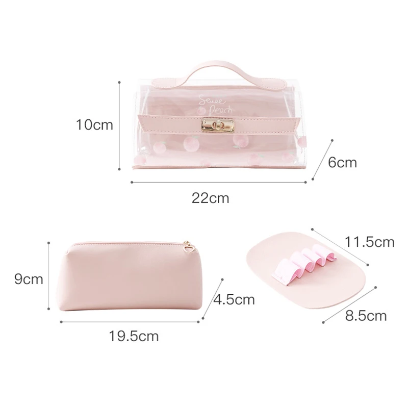 

Transparent Pencil Case Cartoon Student Portable Pencil Bag Female Cute Cosmetic Bag Picture Stationery Bag