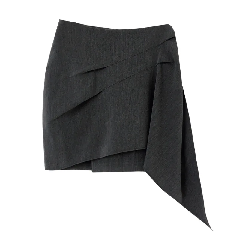 

2020 spring and summer high waist irregular A-Line hip skirt